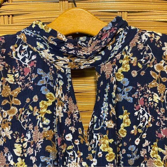 Umgee Floral Long Sleeve Women's tunic Top small trapeze flowy boho cottagecore - Picture 5 of 9